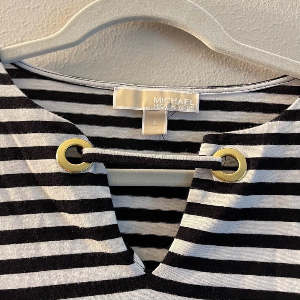 Michael Kors striped shirt size small - Picture 2 of 4